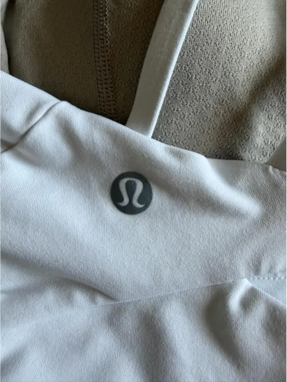 White Lululemon sports bra